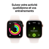 Apple Watch Series 11 (GPS) 42mm Rose Gold Aluminum Case with Light Blush Sport Band
