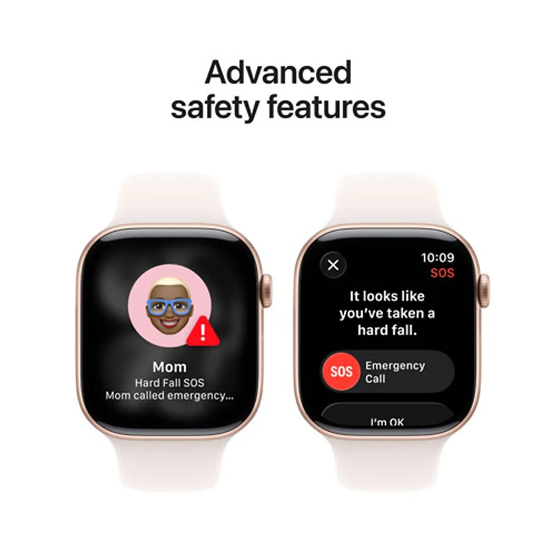 Apple Watch Series 11 (GPS) 42mm Rose Gold Aluminum Case with Light Blush Sport Band