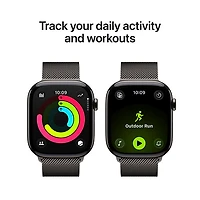 Apple Watch Series 11 (GPS + Cellular) 46mm Slate Titanium Case with Slate Milanese Loop