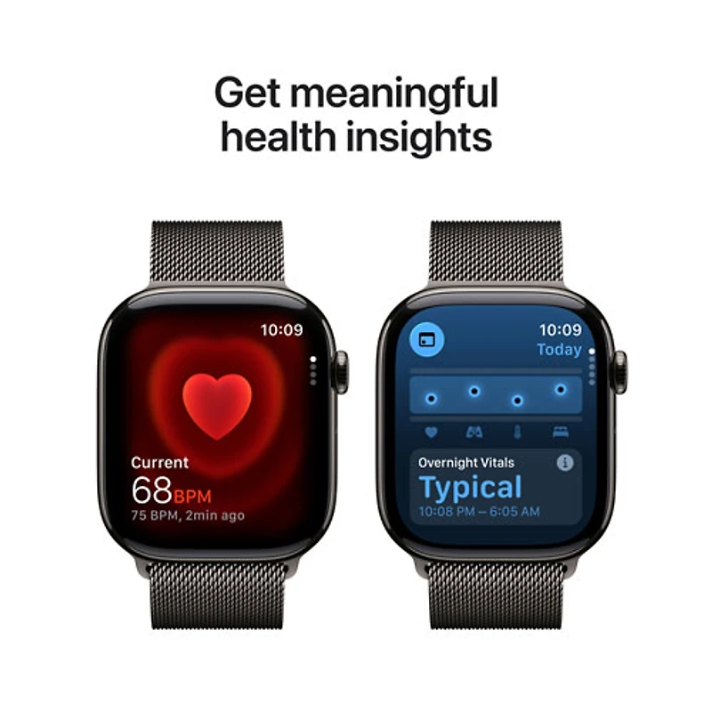 Apple Watch Series 11 (GPS + Cellular) 46mm Slate Titanium Case with Slate Milanese Loop