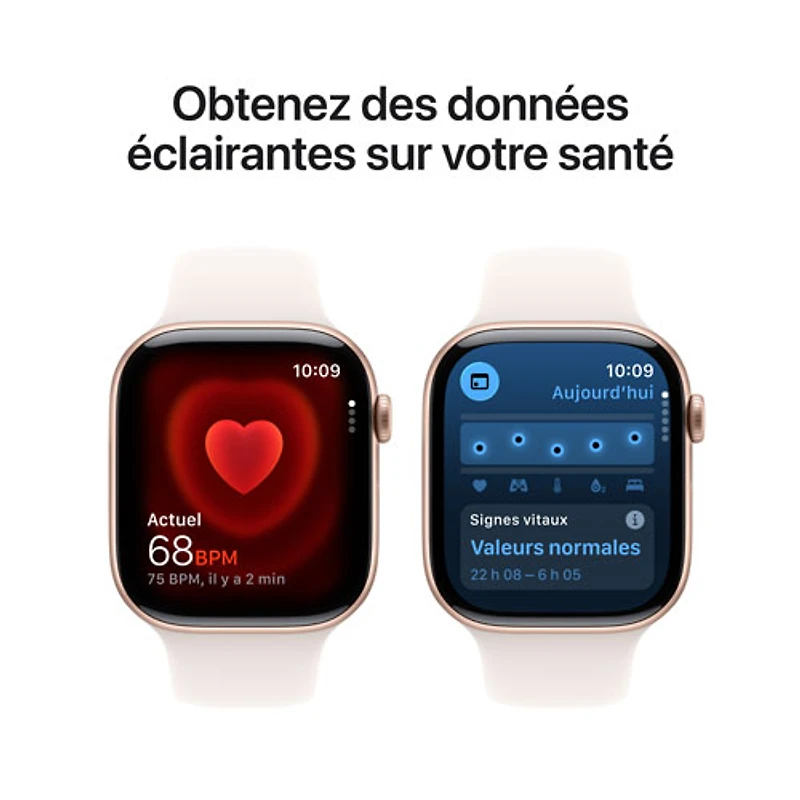 Apple Watch Series 11 (GPS + Cellular) 46mm Rose Gold Aluminum Case with Light Blush Sport Band