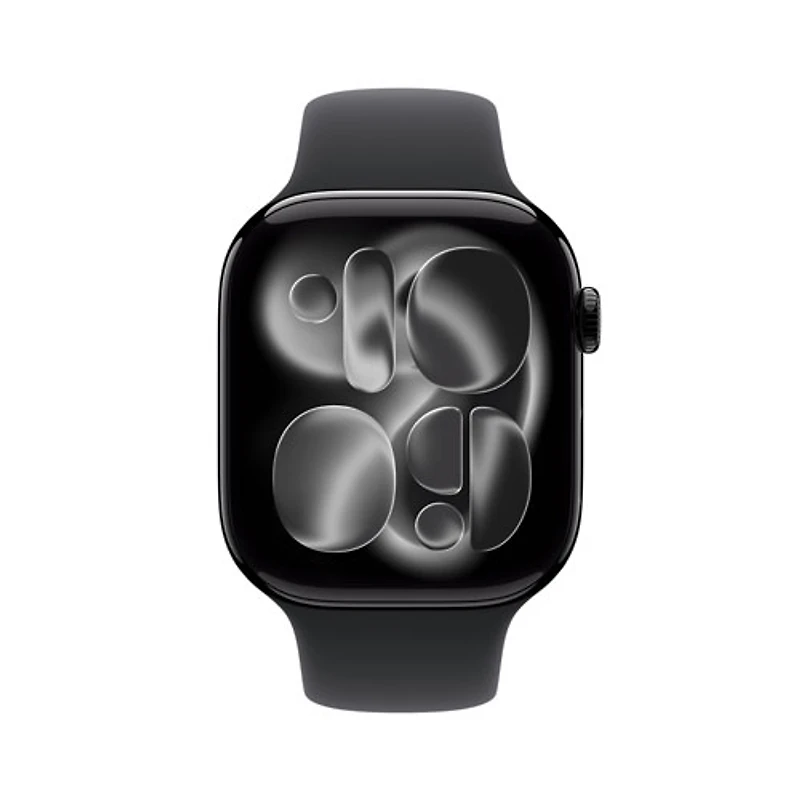 Apple Watch Series 11 (GPS) 46mm Jet Black Aluminum Case with Black Sport Band