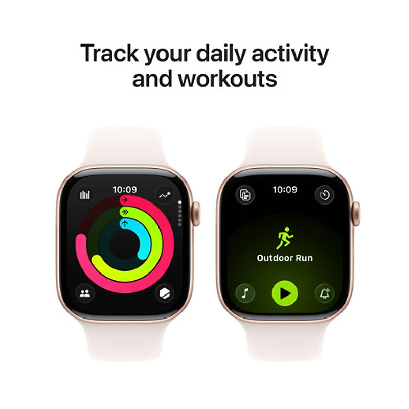 Apple Watch Series 11 (GPS + Cellular) 42mm Rose Gold Aluminum Case with Light Blush Sport Band