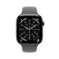 Apple Watch Series 11 (GPS + Cellular) 42mm Natural Titanium Case with Stone Grey Sport Band