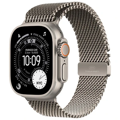 Apple Watch Ultra 3 (GPS + Cellular) 49mm Natural Titanium Case with Natural Titanium Milanese Loop