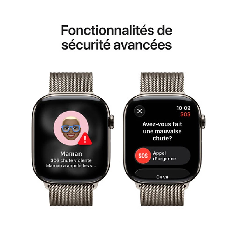 Apple Watch Series 11 (GPS + Cellular) 42mm Natural Titanium Case with Natural Milanese Loop - Medium/Large