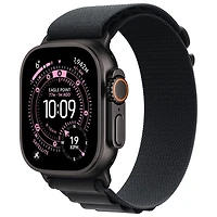 Apple Watch Ultra 3 (GPS + Cellular) 49mm Black Titanium Case with Black Alpine Loop - Large