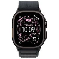 Apple Watch Ultra 3 (GPS + Cellular) 49mm Black Titanium Case with Black Alpine Loop - Large