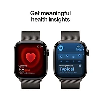 Apple Watch Series 11 (GPS + Cellular) 42mm Slate Titanium Case with Slate Milanese Loop