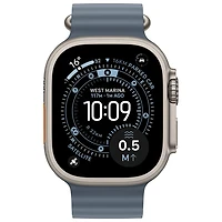 Apple Watch Ultra 3 (GPS + Cellular) 49mm Natural Titanium Case with Anchor Blue Ocean Band
