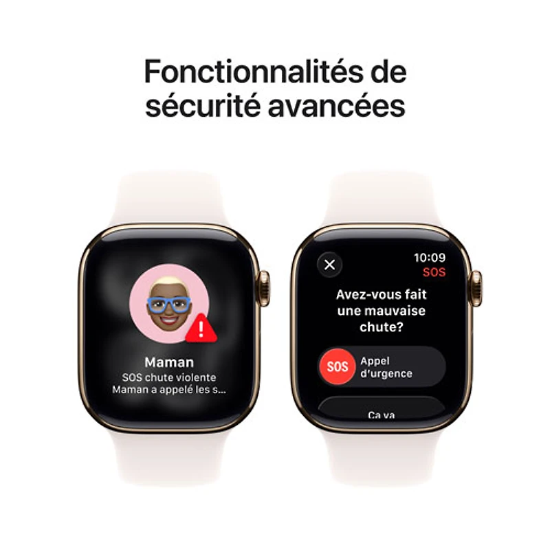 Apple Watch Series 11 (GPS + Cellular) 42mm Gold Titanium Case with Light Blush Sport Band - Small/Medium