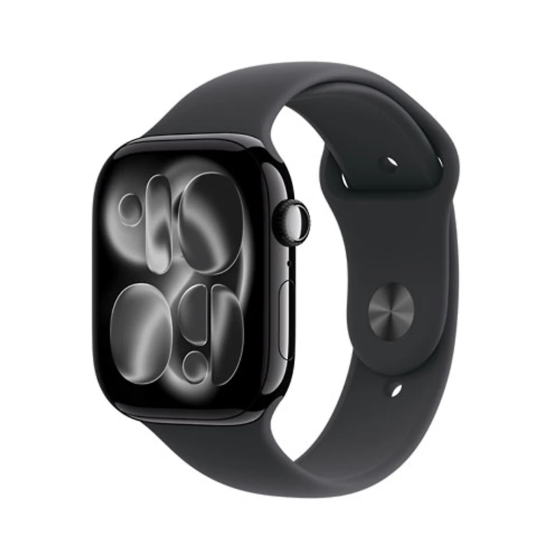 Apple Watch Series 11 (GPS + Cellular) 42mm Jet Black Aluminum Case with Black Sport Band