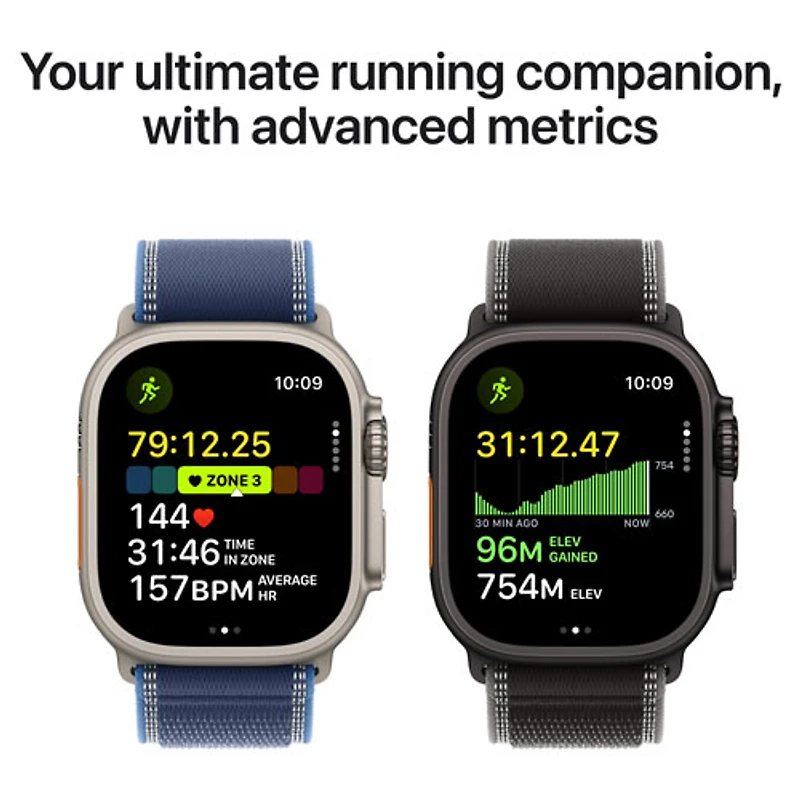 Apple Watch Ultra 3 (GPS + Cellular) 49mm Natural Titanium Case with Light Blue Alpine Loop - Small