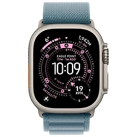Apple Watch Ultra 3 (GPS + Cellular) 49mm Natural Titanium Case with Light Blue Alpine Loop - Large