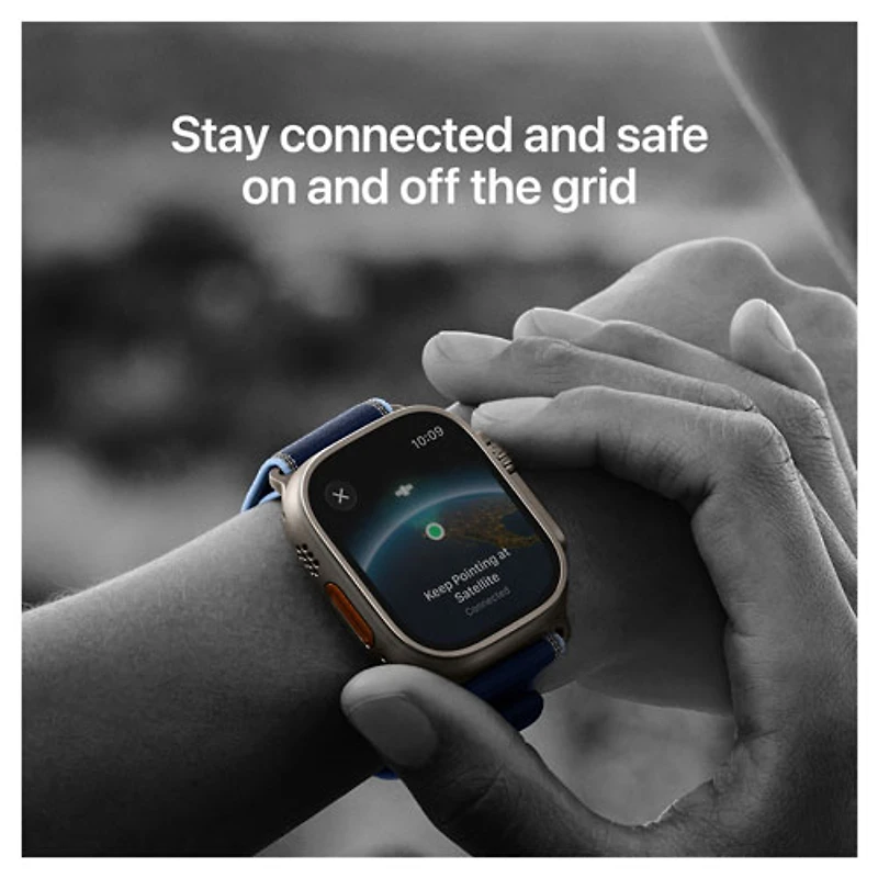 Apple Watch Ultra 3 (GPS + cellulaire) avec boîtier de 49 mm en titane noir et bracelet milanais en titane noir