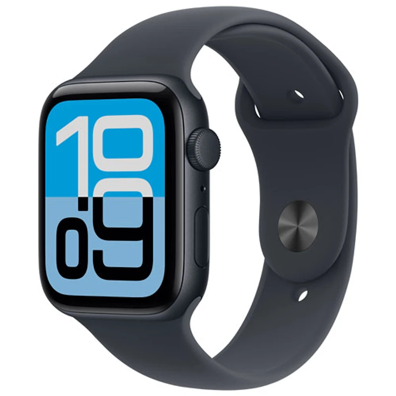 Apple Watch SE 3 (GPS) avec boîtier de mm en aluminium minuit et bracelet sport minuit