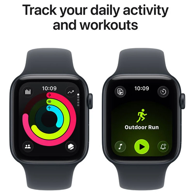 Apple Watch SE 3 (GPS) avec boîtier de mm en aluminium minuit et bracelet sport minuit