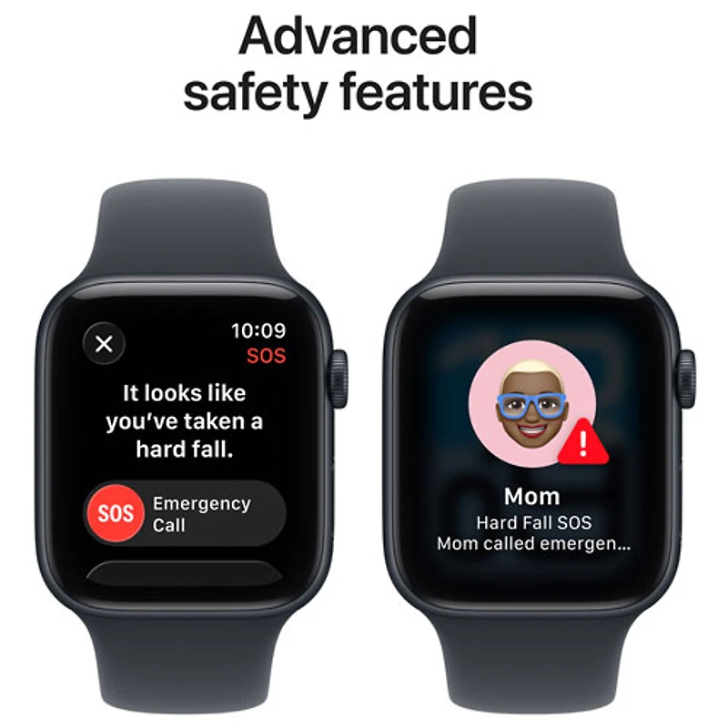 Apple Watch SE 3 (GPS) avec boîtier de mm en aluminium minuit et bracelet sport minuit
