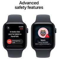 Apple Watch SE 3 (GPS) avec boîtier de mm en aluminium minuit et bracelet sport minuit
