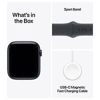 Apple Watch SE 3 (GPS) avec boîtier de mm en aluminium minuit et bracelet sport minuit
