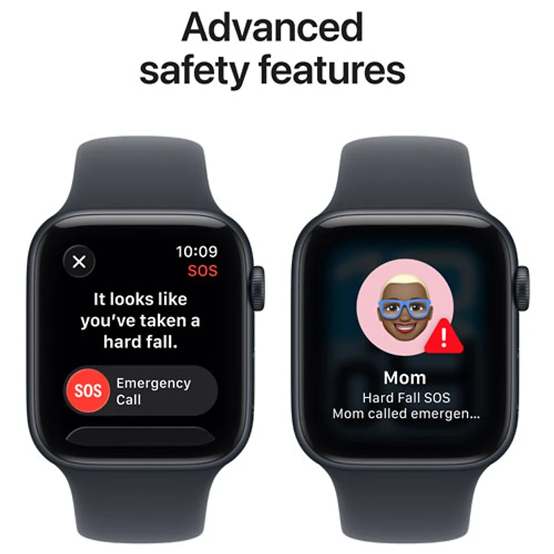 Apple Watch SE 3 (GPS + cellulaire) avec boîtier de mm en aluminium minuit et bracelet sport minuit