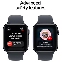 Apple Watch SE 3 (GPS + Cellular) 44mm Midnight Aluminum Case with Midnight Sport Band