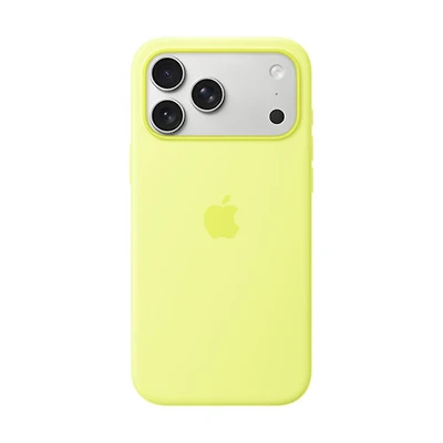 Apple Silicone Fitted Hard Shell Case with MagSafe for iPhone 17 Pro Max - Neon Yellow