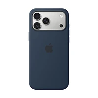 Étui rigide ajusté en silicone avec MagSafe d'Apple pour iPhone 17 Pro Max - Minuit