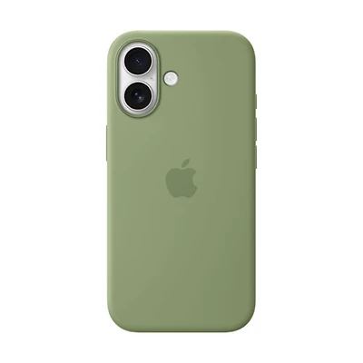 Apple Silicone Fitted Hard Shell Case with MagSafe for iPhone 17 - Light Moss