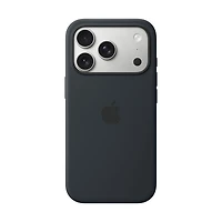 Étui rigide ajusté en silicone avec MagSafe d'Apple pour iPhone 17 Pro - Noir