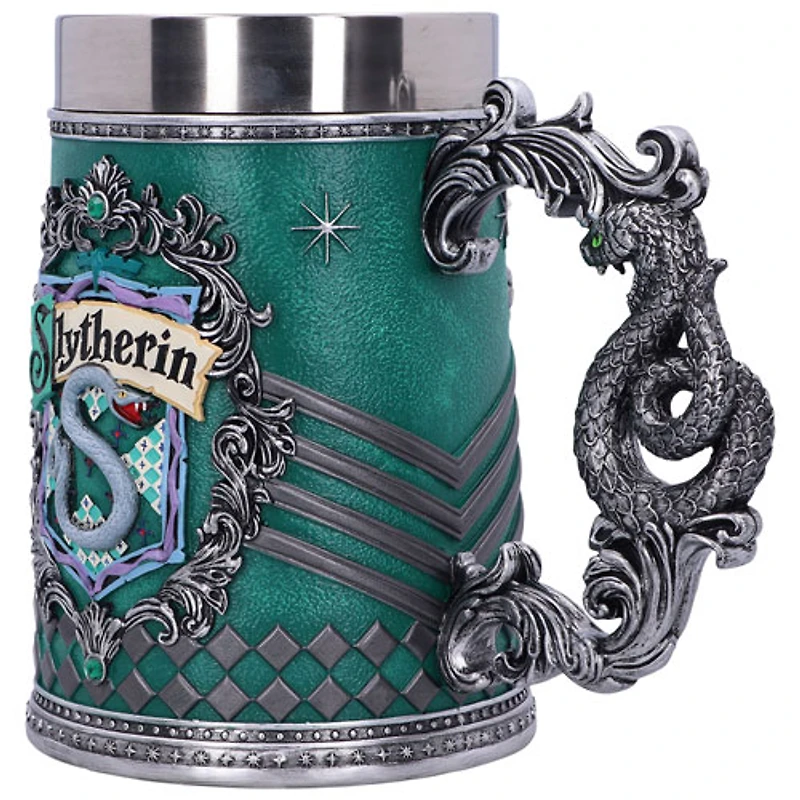 Chope à bière de collection Harry Potter Maison de Poudlard Serpentard de Nemesis Now