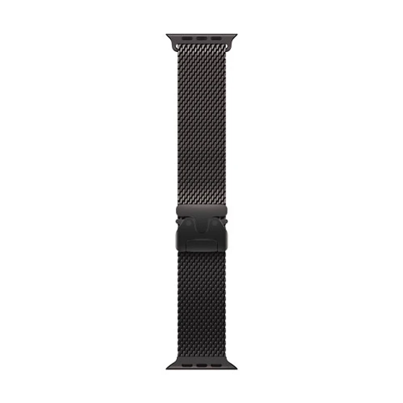 Apple Watch 49mm Titanium Milanese Loop - Black - Medium 155-185mm