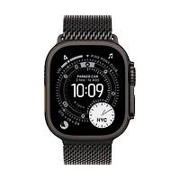 Apple Watch 49mm Titanium Milanese Loop - Black - Medium 155-185mm