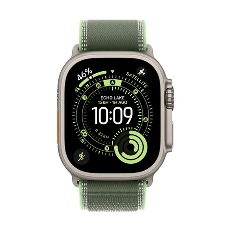 Apple Watch 49mm Trail Loop - Green/Neon/Natural - Small/Medium 130-180mm