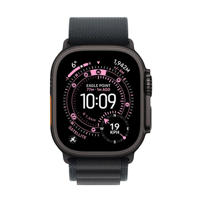 Apple Watch 49mm Alpine Loop - Black - Medium 145-190mm