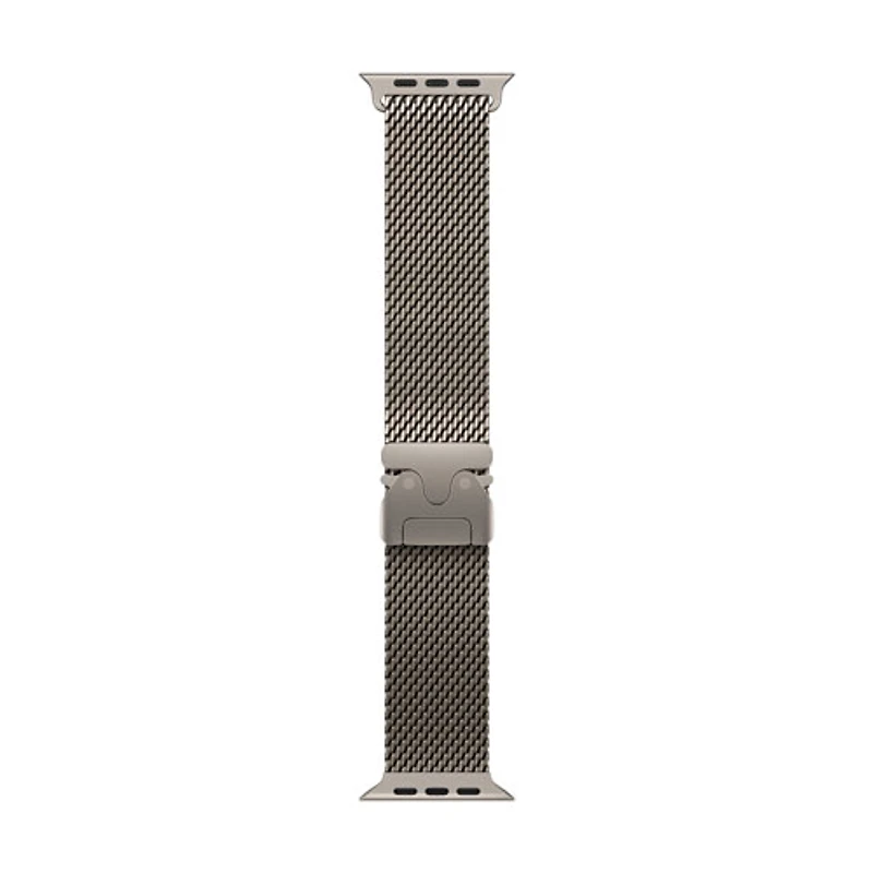 Apple Watch 49mm Titanium Milanese Loop - Natural - Medium 155-185mm