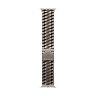 Apple Watch 49mm Titanium Milanese Loop - Natural - Medium 155-185mm