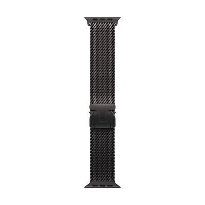 Apple Watch 49mm Titanium Milanese Loop - Black - Small 130-160mm