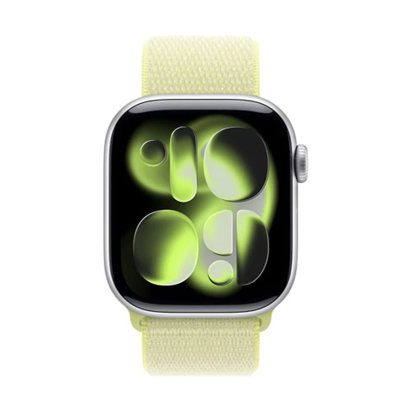 Bracelet sport à rabat pour Apple Watch de mm - Jaune fluo