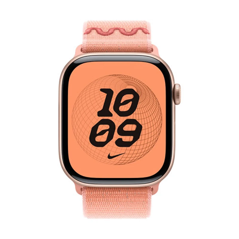Bracelet sport à rabat Nike pour Apple Watch de 46 mm - Rose crépuscule - 145-220 mm