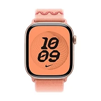 Bracelet sport à rabat Nike pour Apple Watch de 46 mm - Rose crépuscule - 145-220 mm