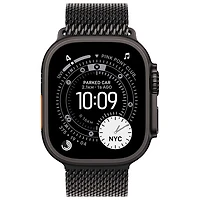Apple Watch 49mm Milanese Loop - Black - Large 180-210mm