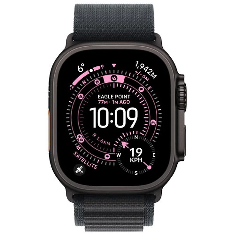 Apple Watch 49mm Alpine Loop - Black/Natural - Small 130-160mm