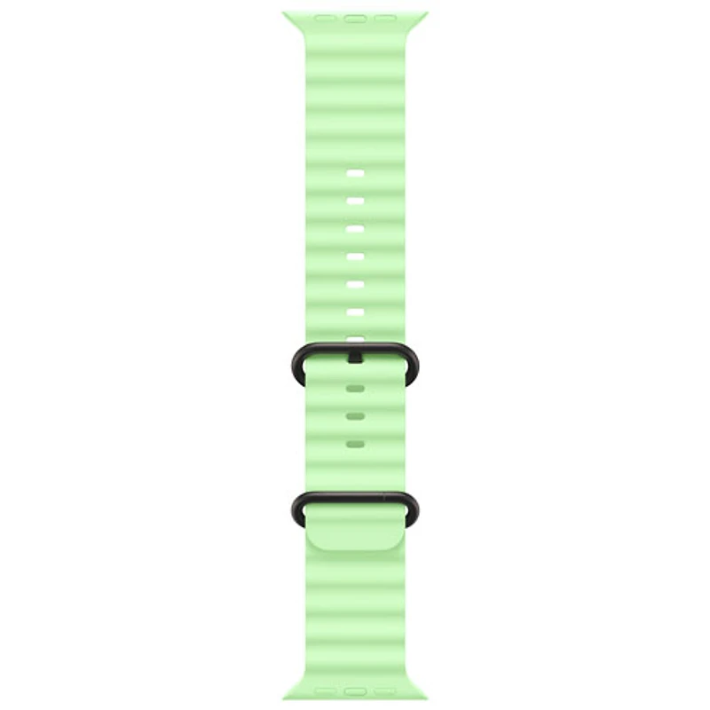 Rallonge de bracelet Océan pour Apple Watch de 49 mm - Vert fluo/Noir