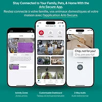 Caméra de surveillance d'intérieur 2K à brancher avec fil 3e génération Arlo Essential (2025) - Blanc