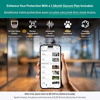 Caméra de surveillance d'intérieur 2K panoramique/inclinable à brancher avec fil Arlo (2025) - Blanc