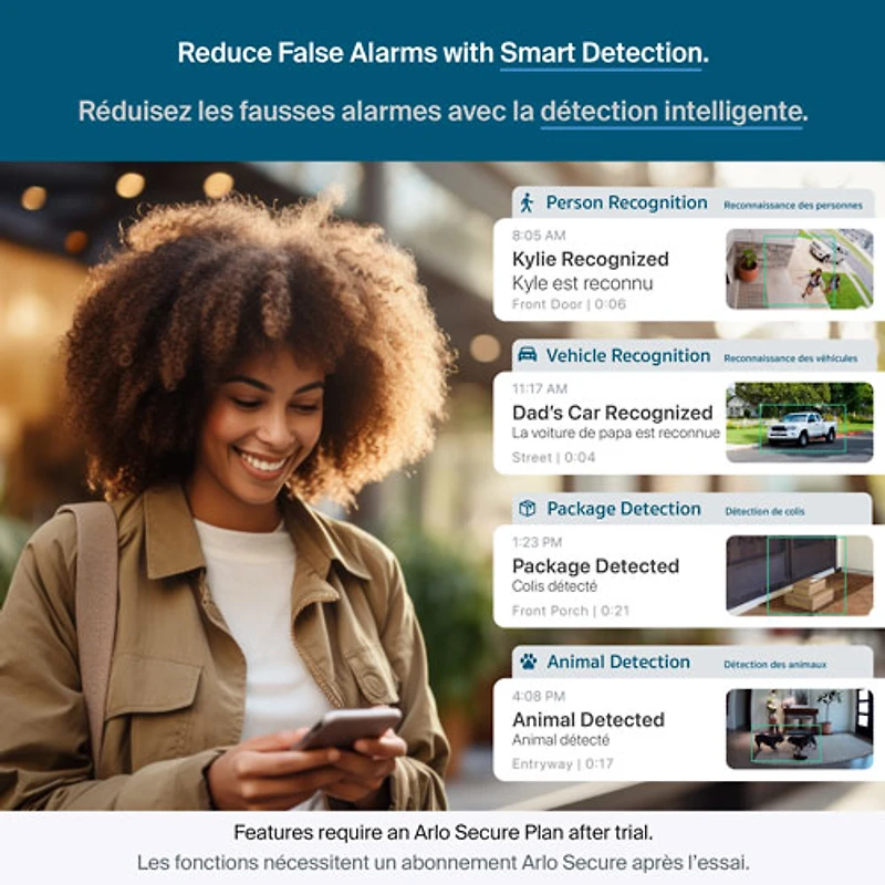 Caméra de surveillance sans fil 2K HDR 6e génération Arlo Pro (2025) - Blanc