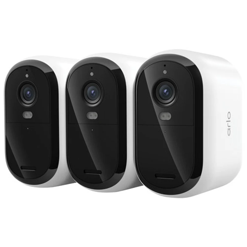 Caméra de surveillance extérieure sans fil 2K Essential XL d'Arlo - Ensemble de 3 - Blanc