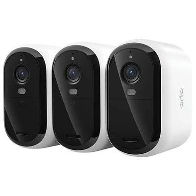 Caméra de surveillance extérieure sans fil 2K Essential XL d'Arlo - Ensemble de 3 - Blanc