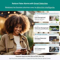 Caméra de surveillance sans fil 2K 3e génération Arlo Essential XL (2025) - Blanc- Paquet de 3